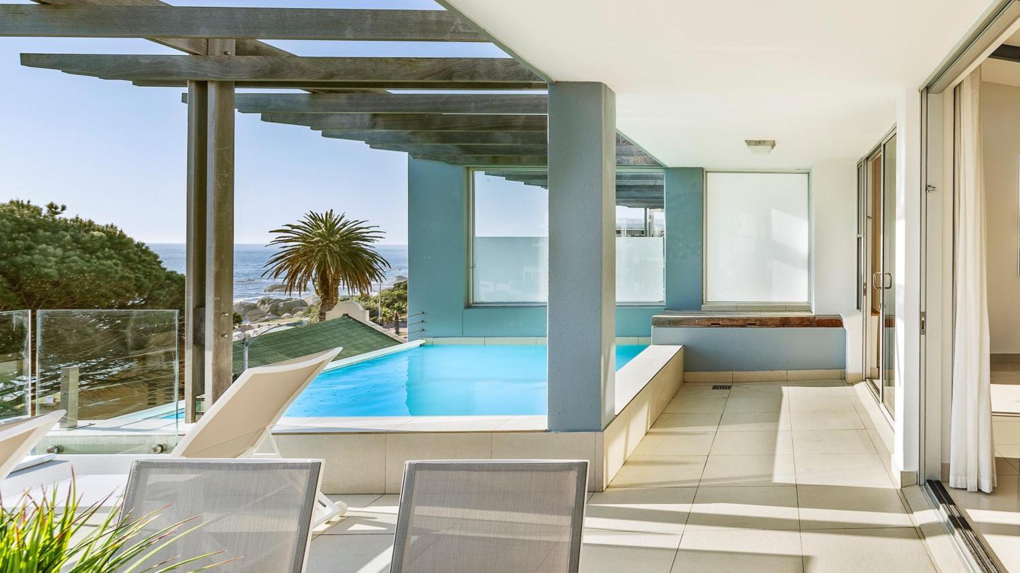 Blue Views Penthouse Beachfront Apartment With Pool Cidade Do Cabo Exterior foto